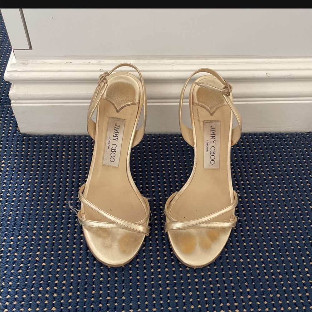 Beautiful gold Jimmy Choo strappy sandals